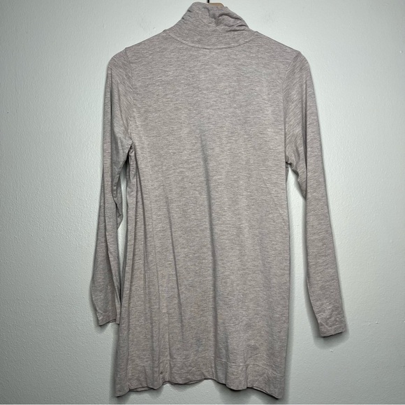 J. Jill Women Top Large Tan Luxe Supima‎ Turtleneck Tunic Oatmeal Perfect - Picture 4 of 8